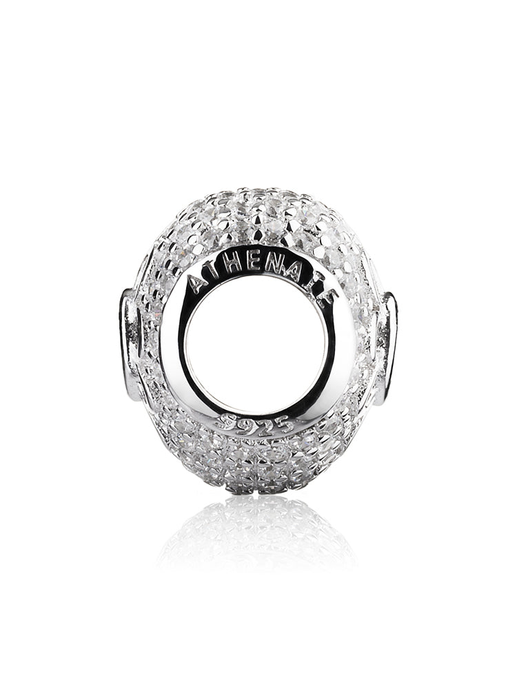 Side view of Love in Bloom 925 sterling silver charm bead by ATHENAIE