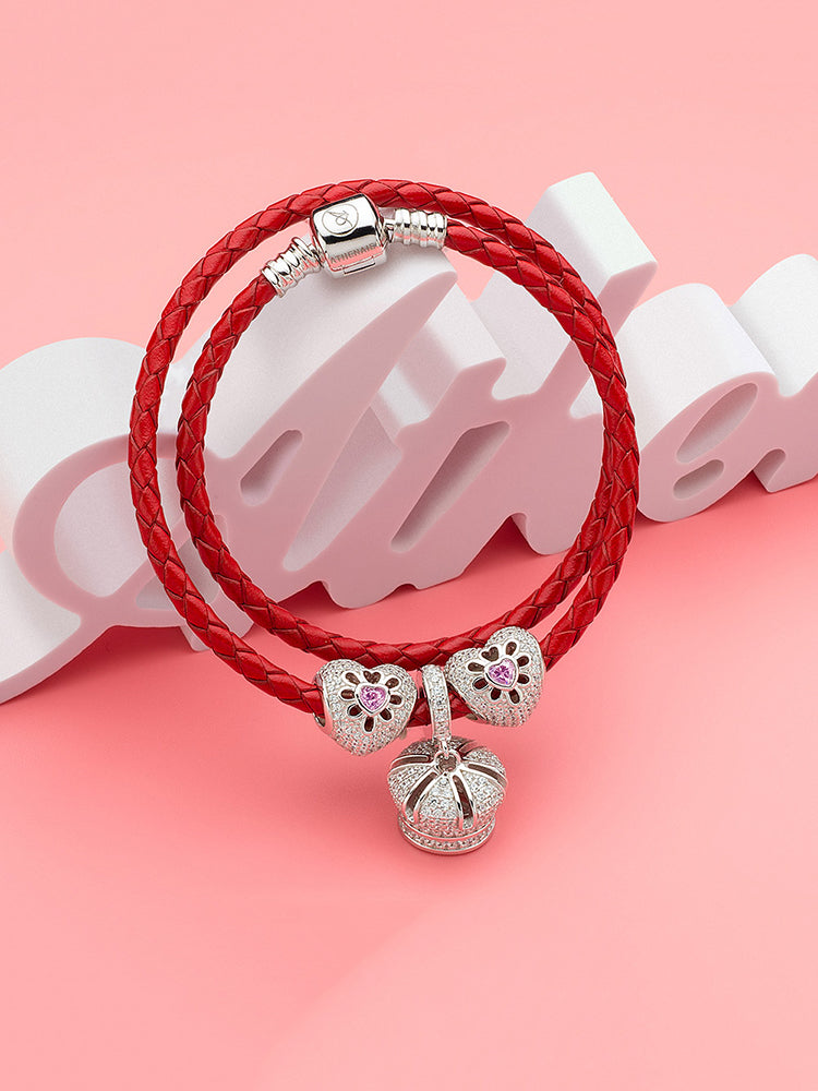 Love in Bloom flower silver charm bead styling by ATHENAIE