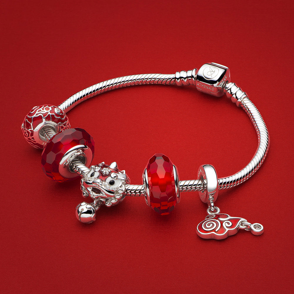 Lucky Cloud pendant charm with Chinese New Year inspired jewelry combination