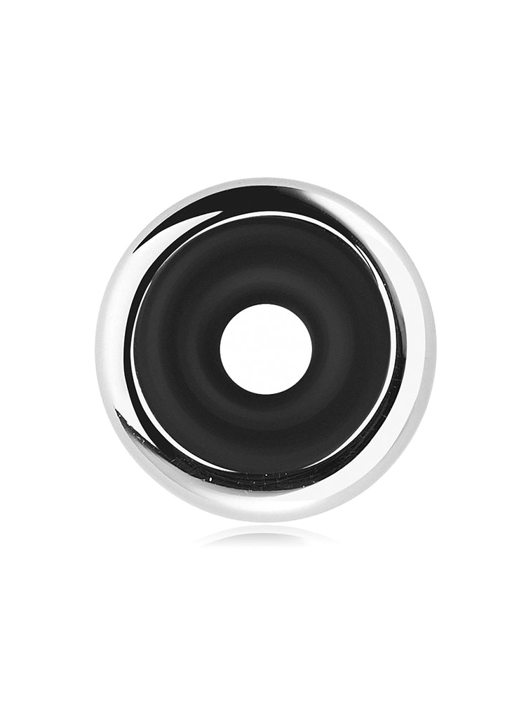 Midnight stopper charm bead side view in 925 sterling silver by ATHENAIE