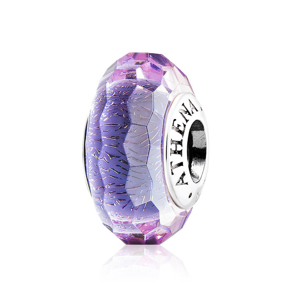 Purple Fascinating Shimmer Faceted Charms