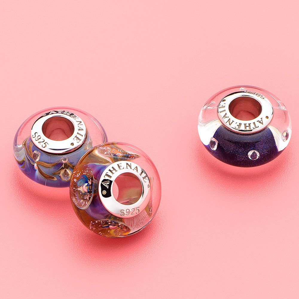 Celestial Stream charm bead styled on European bracelet