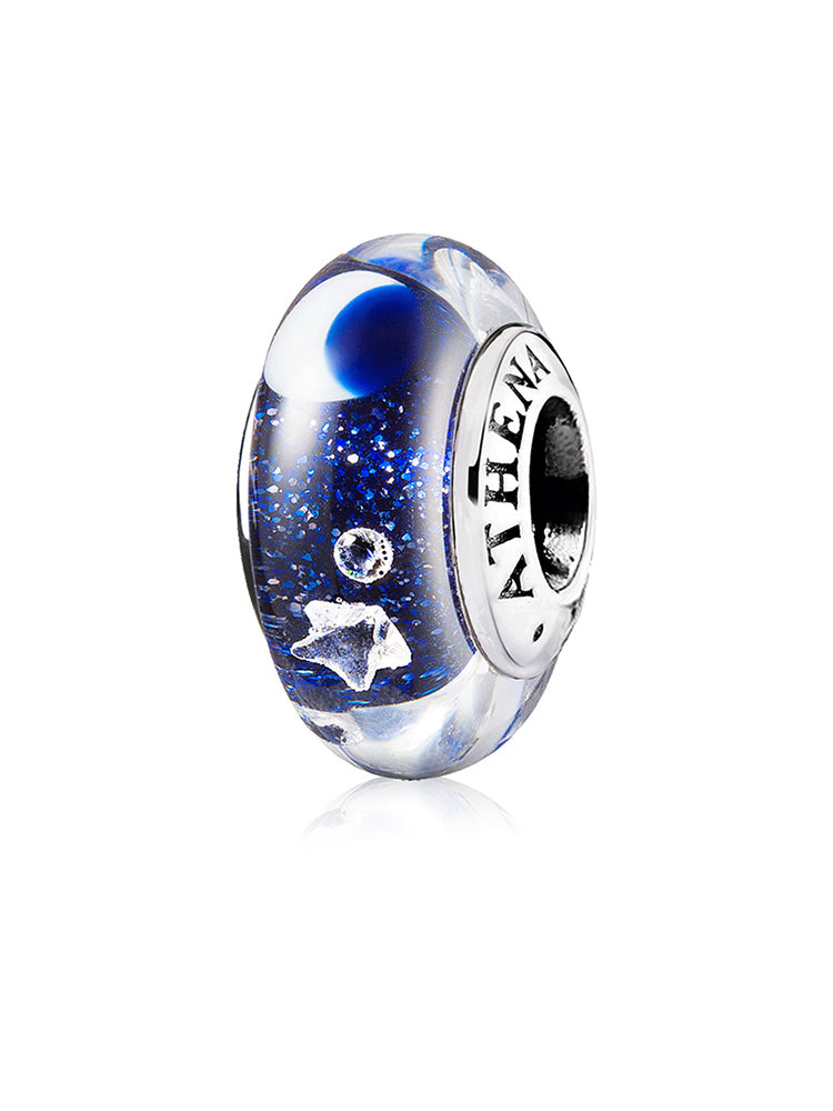 Moon and star murano glass charm by ATHENAIE