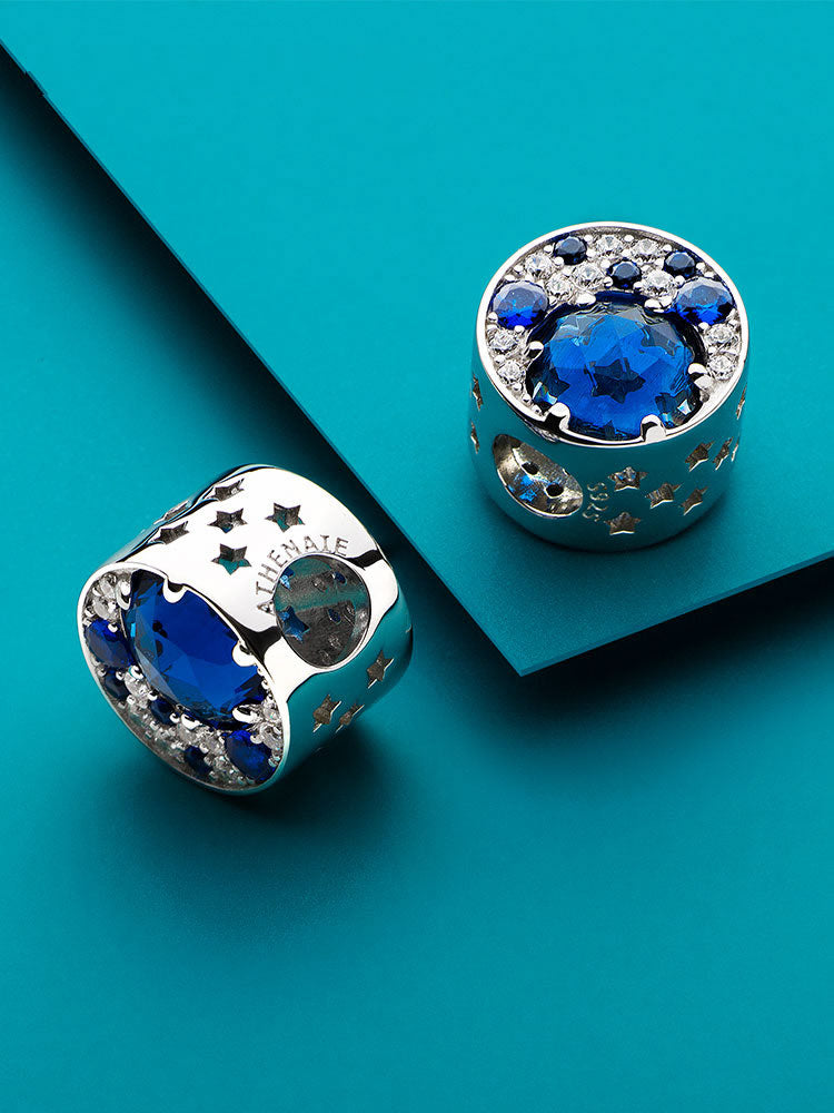 Moonlight star charm bead styled on bracelet by ATHENAIE