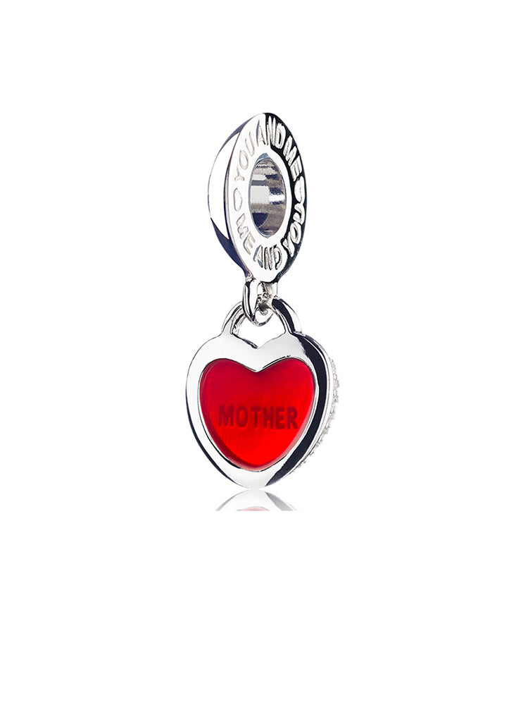 Mother sterling silver dangle charm mother design