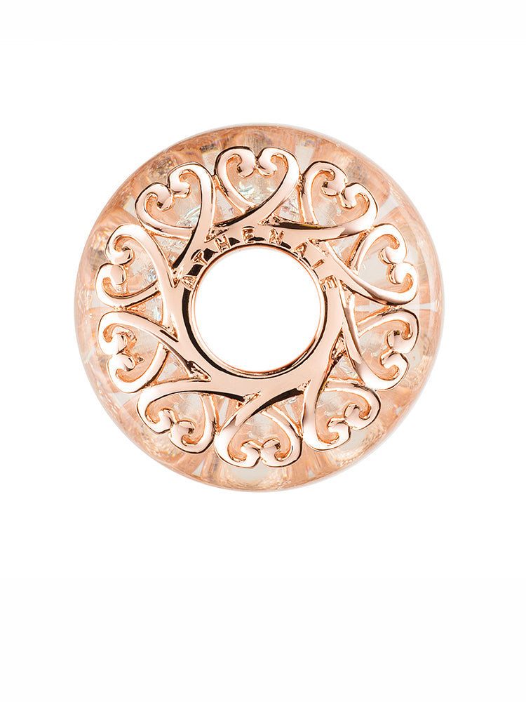 Murano glass charm bead side view by ATHENAIE