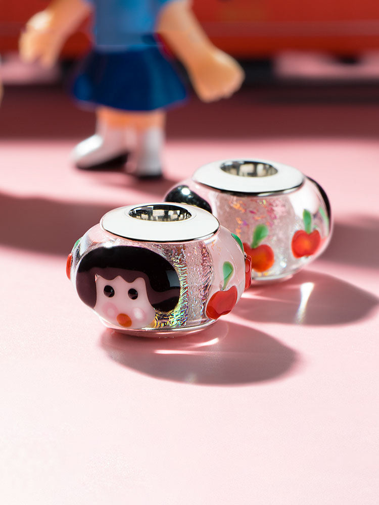 Cute girl murano glass charm bead bracelet styling