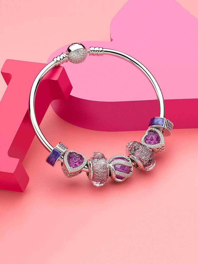 Nature's Radiance silver charm styled on European bracelet by ATHENAIE