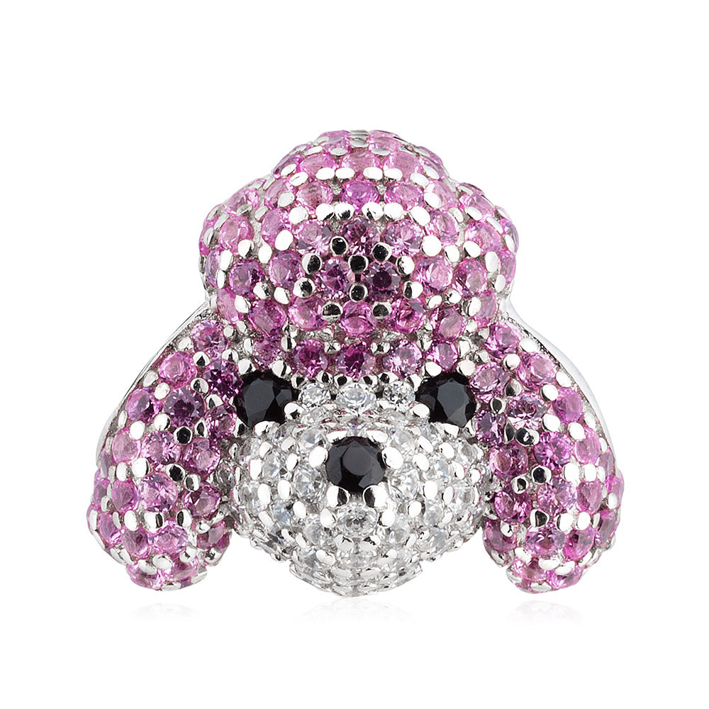 Elegant Poodle Puppy Dog Charm