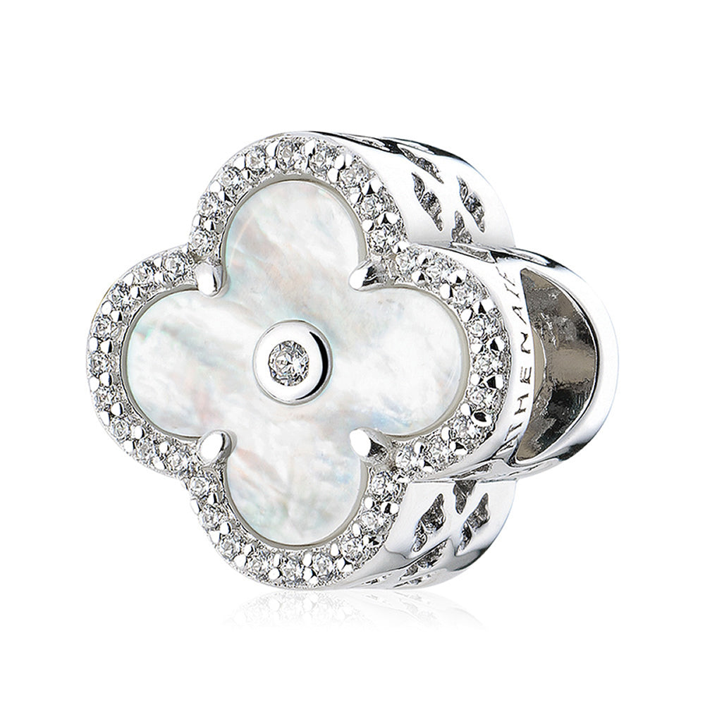 Clover Silver Charm