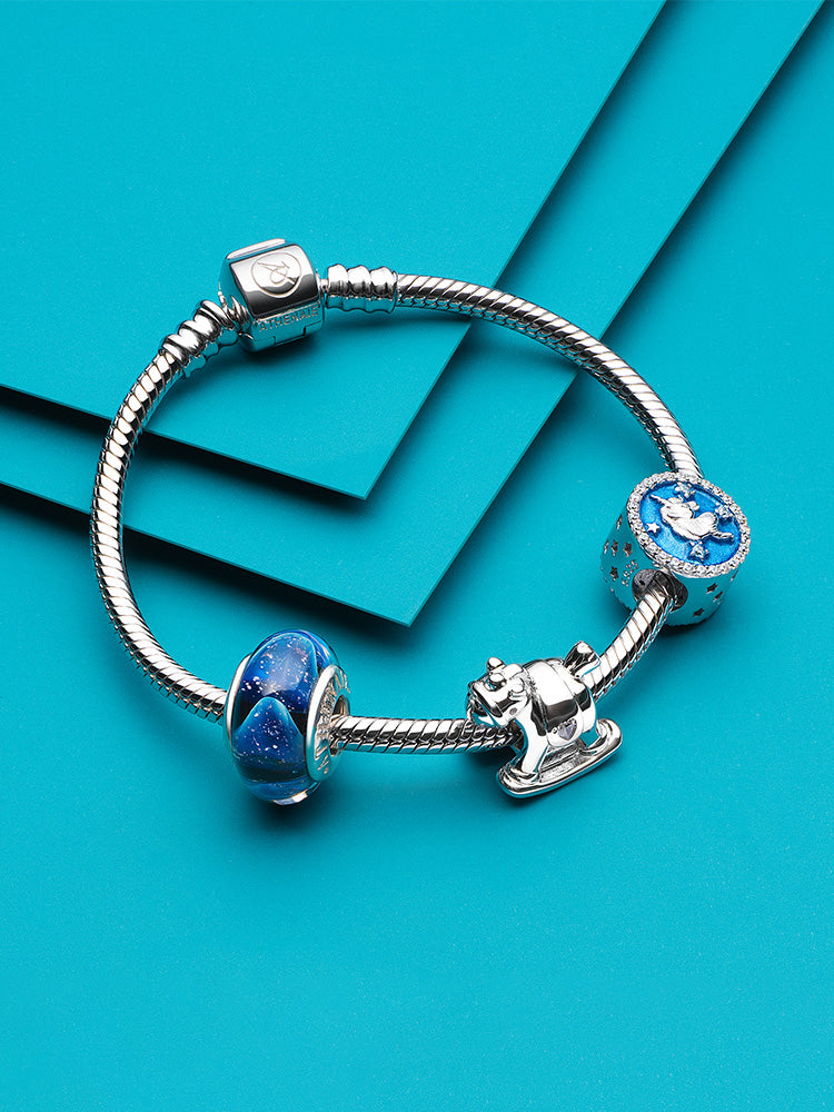 Childhood inspired rocking horse charm bead