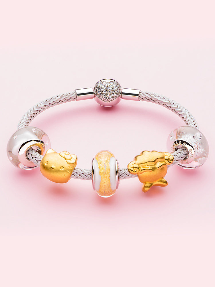 Pure Promise Murano glass charm bead jewelry styling on bracelet