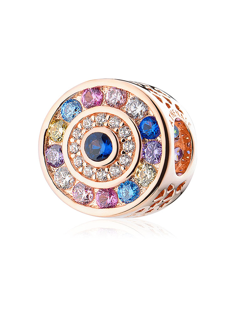 Rose aurora charm bead rose gold front view by ATHENAIE