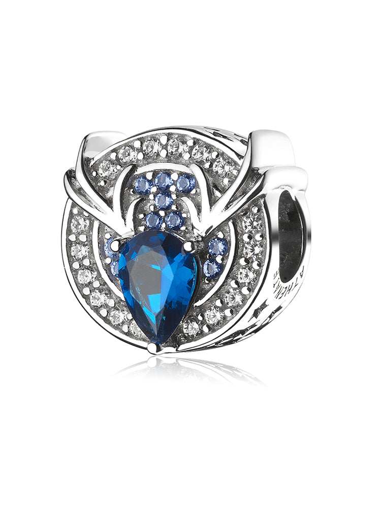 Sapphire Deer Christmas Charm by ATHENAIE