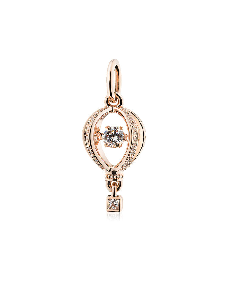 Shimmer voyage travel pendant charm with travel inspired design