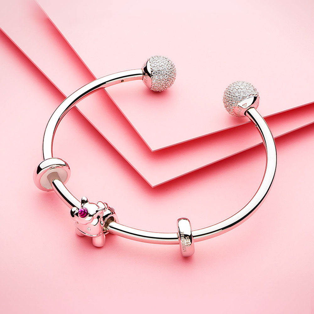 Silver Stopper 925 silver charm bead with European bracelet style