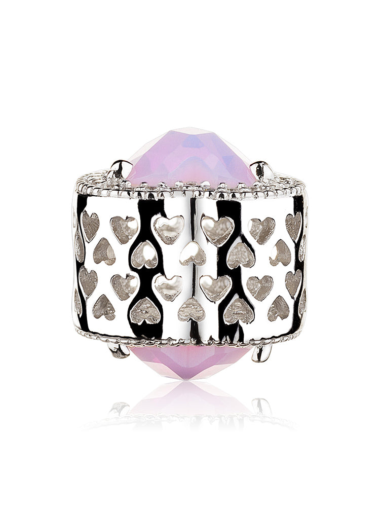 Sterling silver heart charm bracelet styling