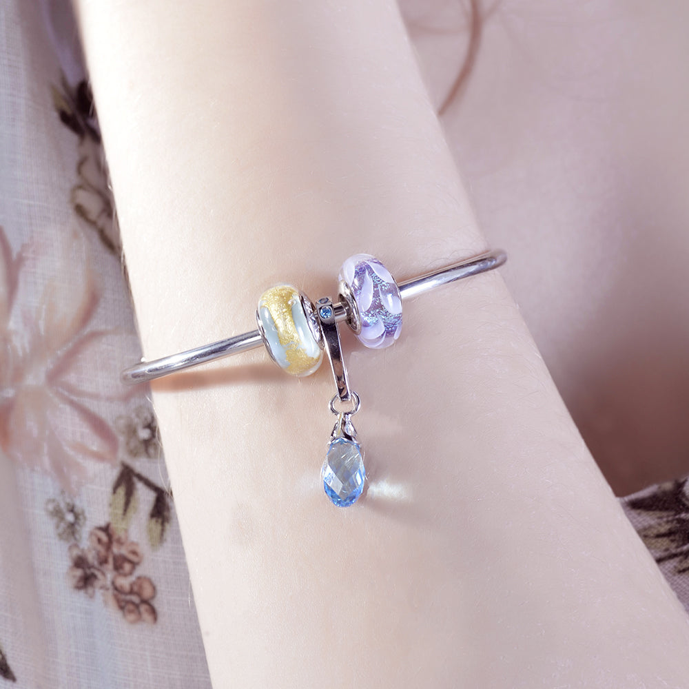 Twilight Petal charm paired with European-style bracelet – MNG190